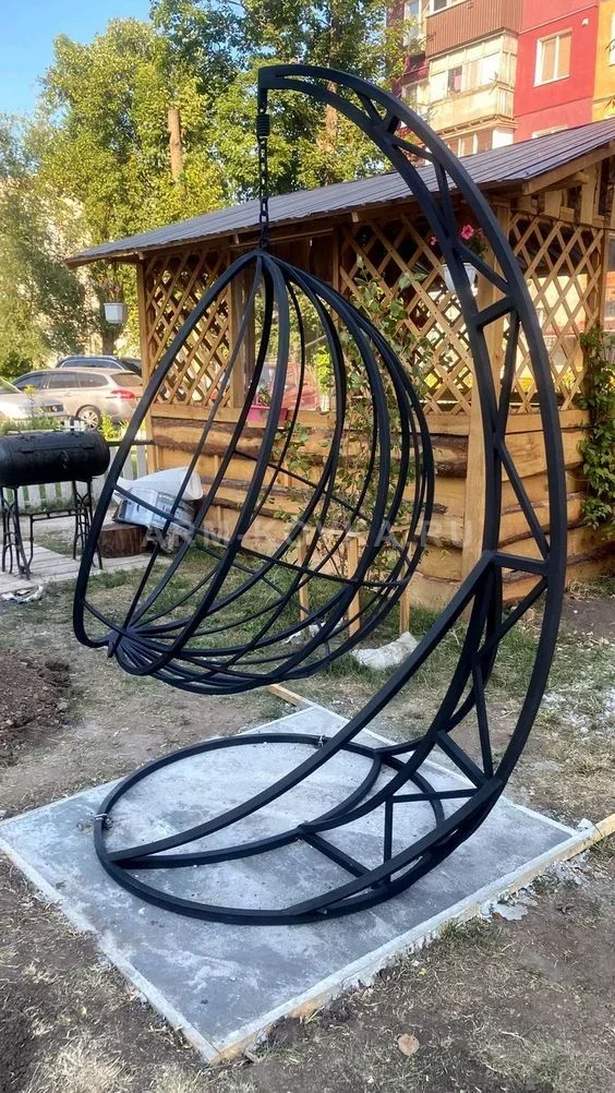 Подвесное кресло-кокон «Лунный свет» на усиленной стальной стойке — фото 1