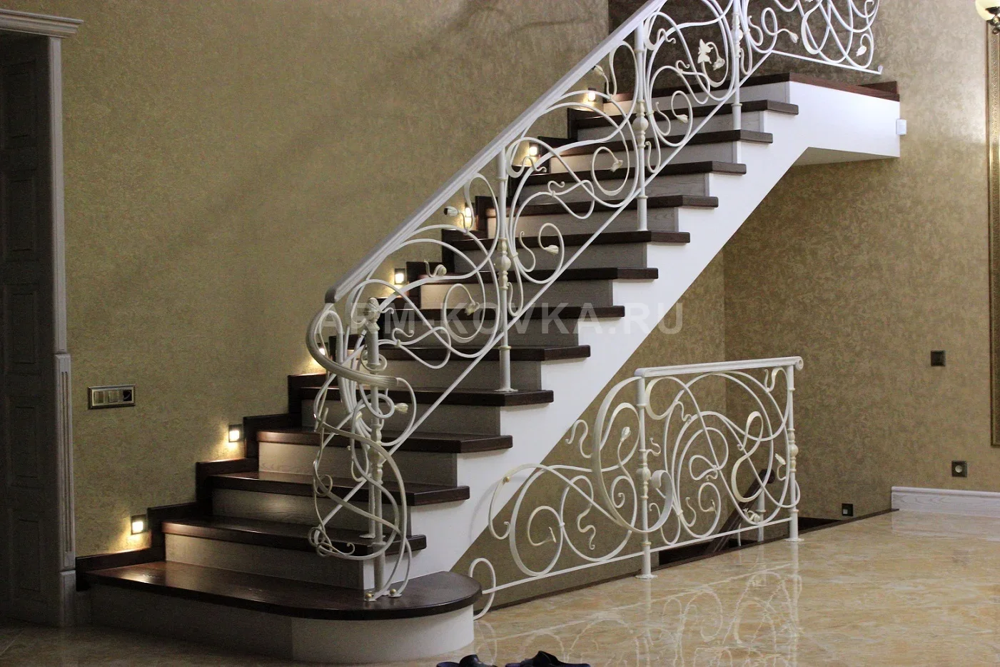 Интерьерные перила «Белый лотос» с подсветкой — фото 1